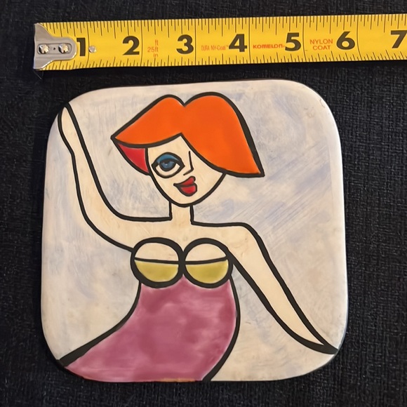 Hand Painted Artist Tile from Italy - Picture 3 of 4